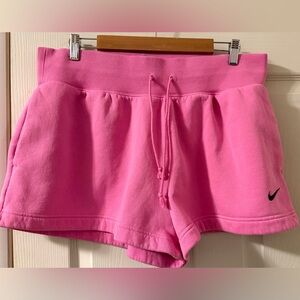 Nike Women's Athletic Sweat Shorts in Bright Pink, Fleece Lined Size  XL